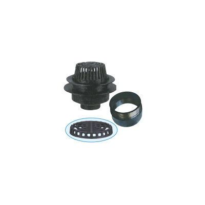 RD6300 타입은 Body(주철)와 Dome Grate(망, 주철)로 이루어져 있으며, 이중 Anchor Flange로 높낮이 조절이 가능한 완벽한 방수처리로 많은 건축물에 다양하게 사용됨.